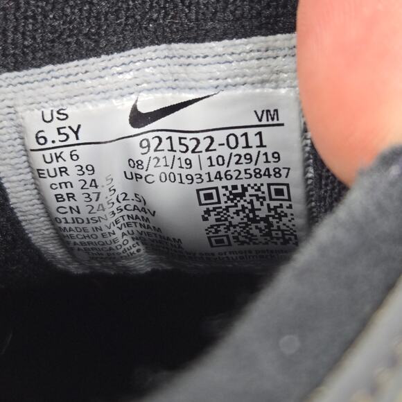 Nike Kid 6.5y Air Max 97 GS Triple Black Casual Lifestyle Daily Athletic Sneaker - Picture 13 of 13